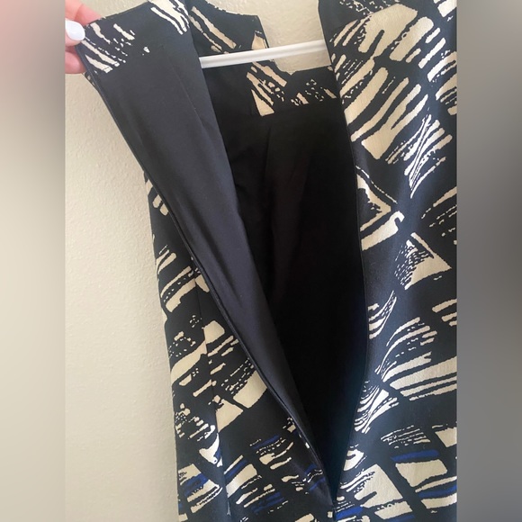 Nine West Sleeveless black and white Stretch Lined Midi Dress size 4 - Picture 6 of 9